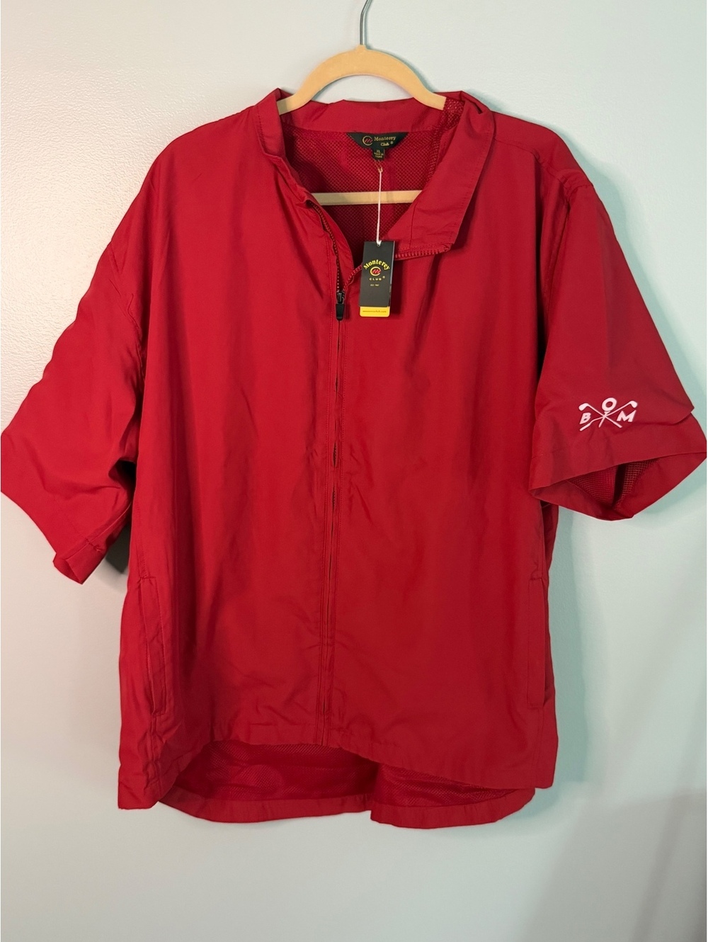 Monterey Club Red Lightweight Polyester Pullover Jacket XL